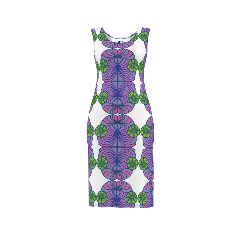 Scoop Neck Bodycon Medallion Print Dress