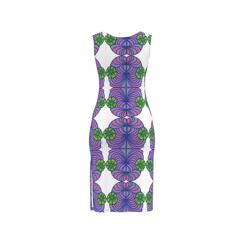 Scoop Neck Bodycon Medallion Print Dress