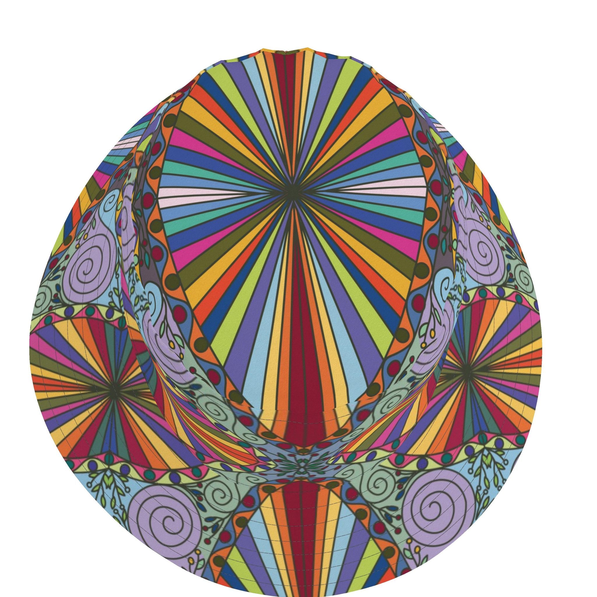 Carnival Sunrise Large Brim Bucket Hat