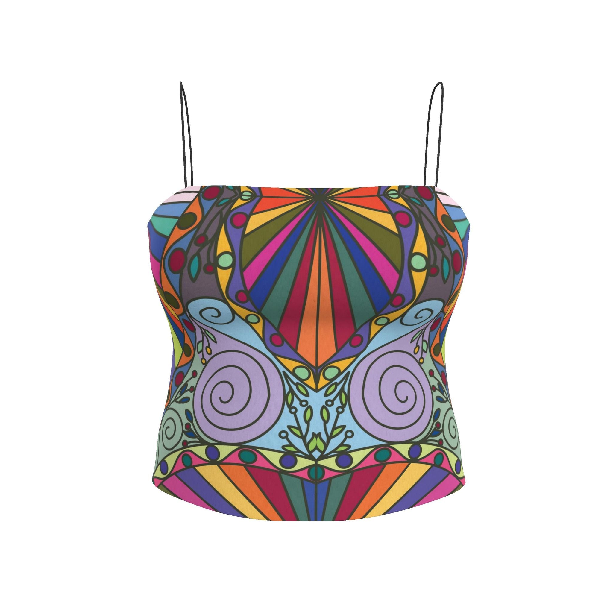 Carnival Sunrise Spaghetti Strap Top -2