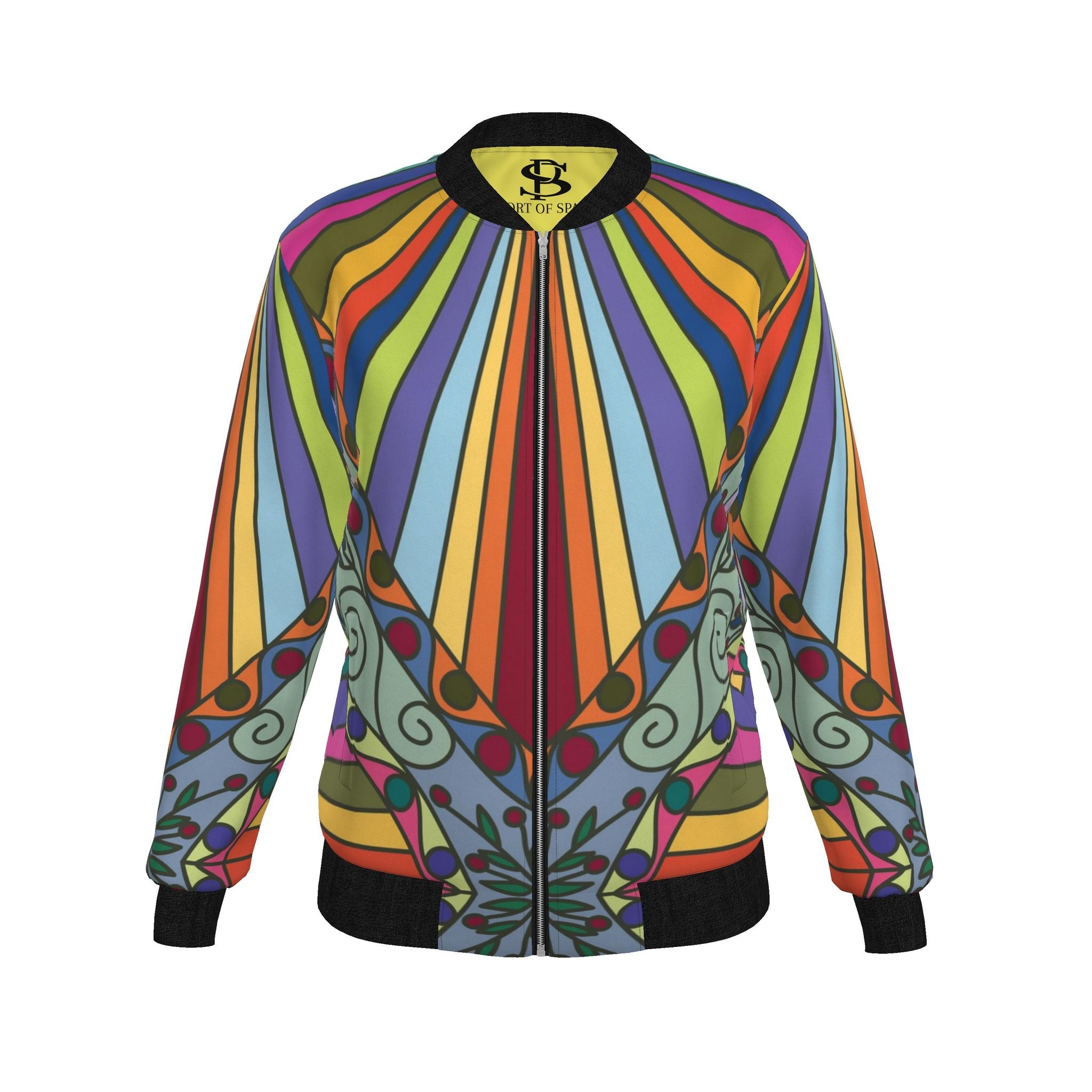 Carnival Sunrise Ladies Bomber Jacket