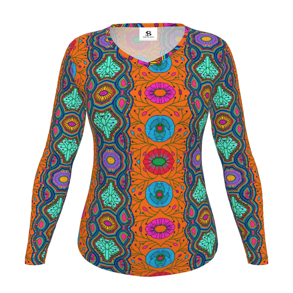 Calypso Current Easy Fit Long Sleeve V-Neck T-Shirt