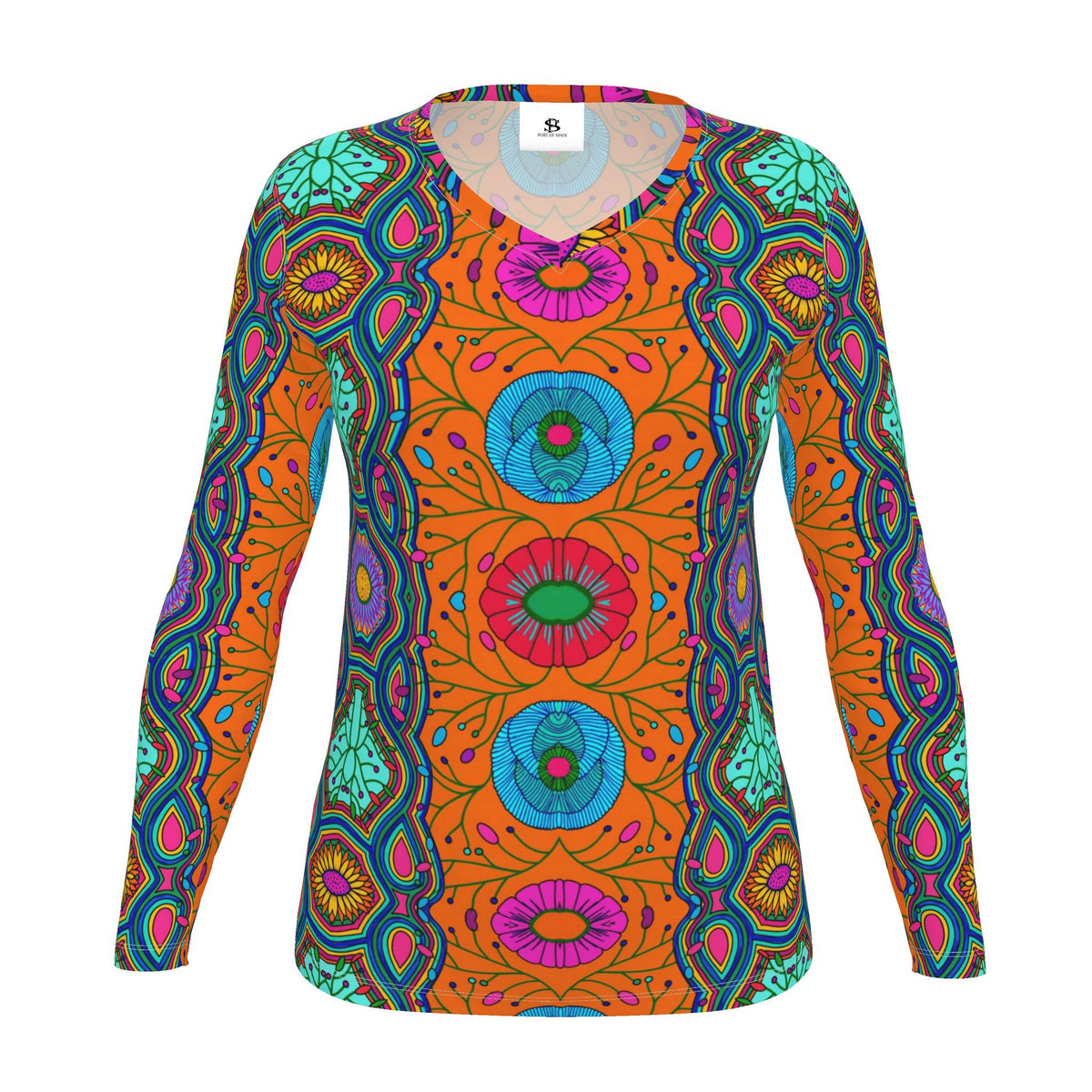 Calypso Current Easy Fit Long Sleeve V-Neck T-Shi
