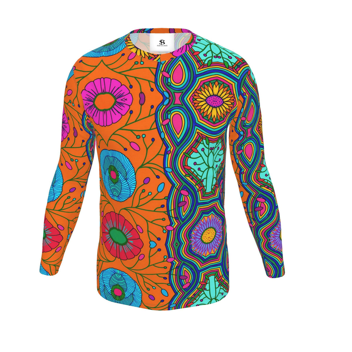 Calypso Current Men's Placed Print Long Sleeve T-Shirt
